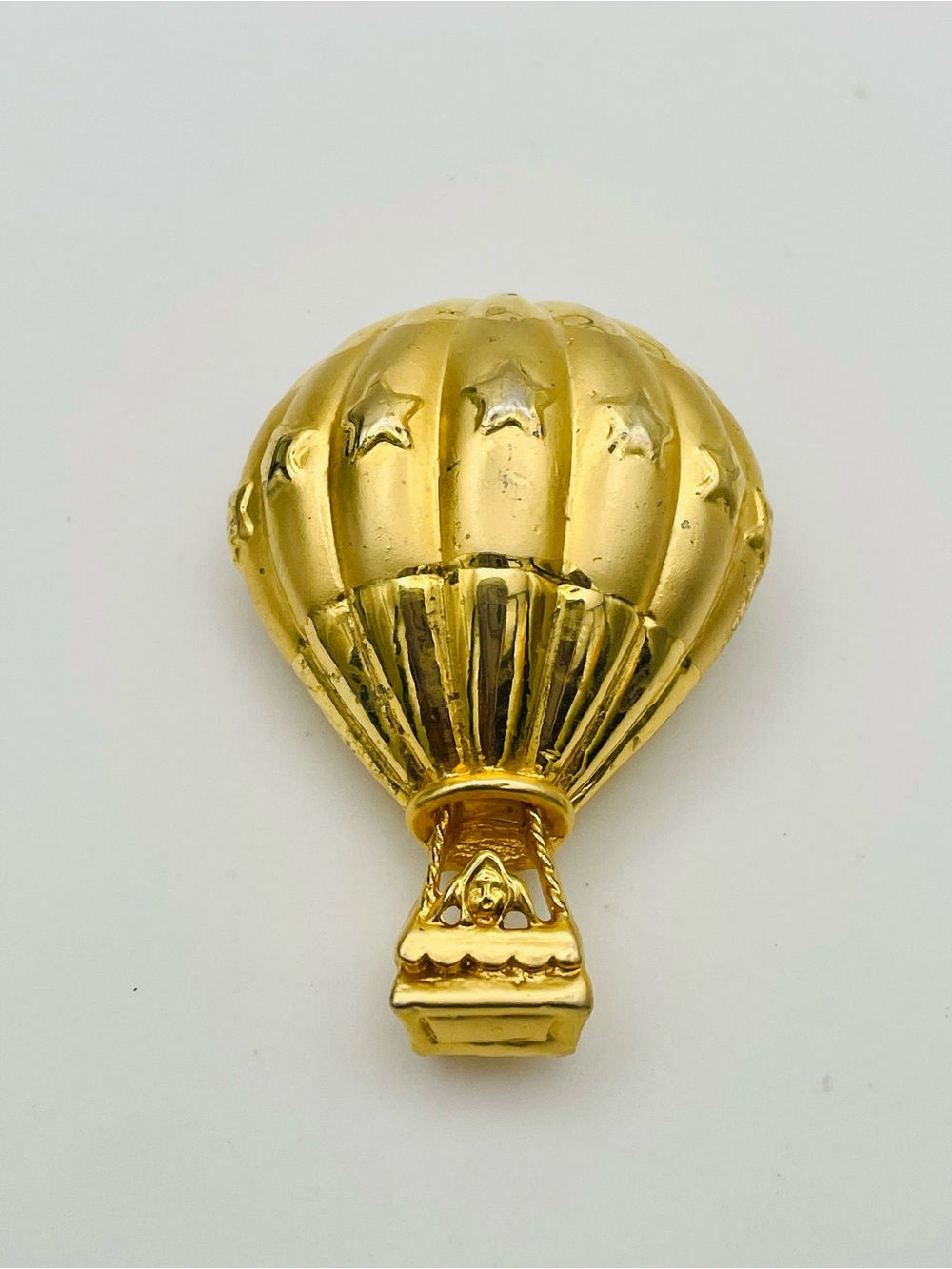 Vintage AJC Gold Hot Air Balloon Brooch - Elegant Women’s Jewelry
